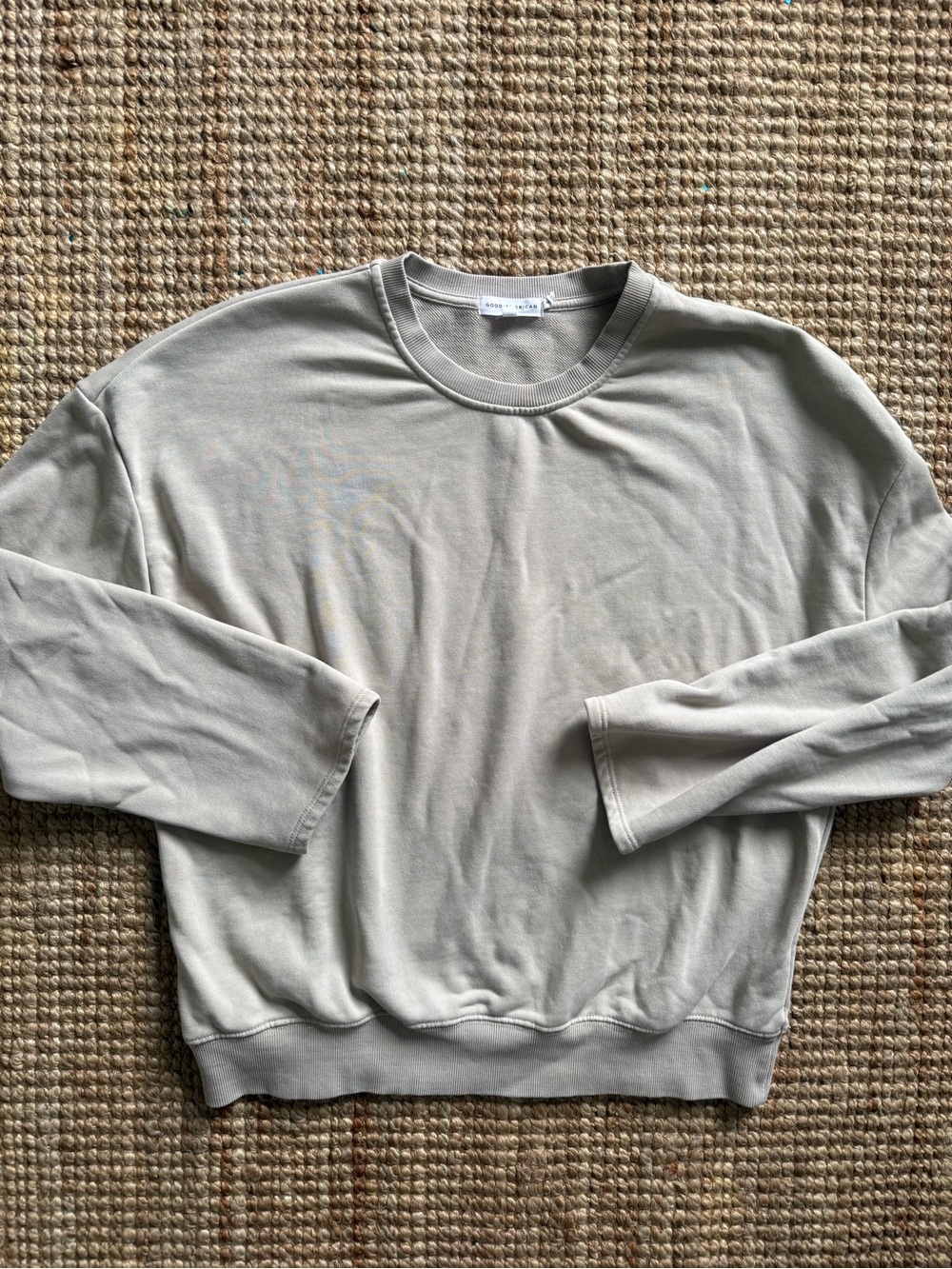 Good American Summer Sand Crewneck Sweatshirt | Size 2